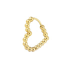 Mono orecchino Marlù cuore 1,8 cm trama con sfere