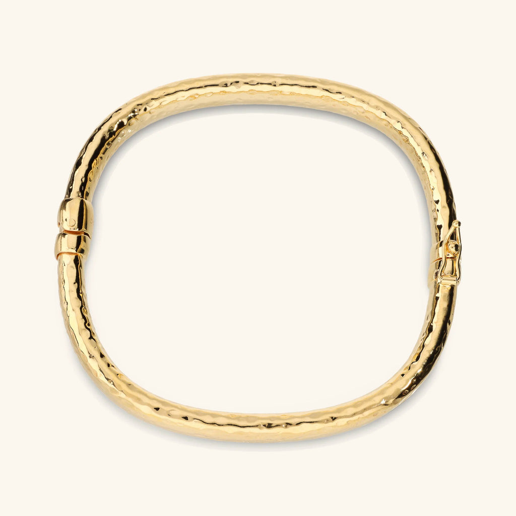 Bracciale donna Etrusca Rigido Quadrato Martellato