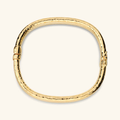 Bracciale donna Etrusca Rigido Quadrato Martellato