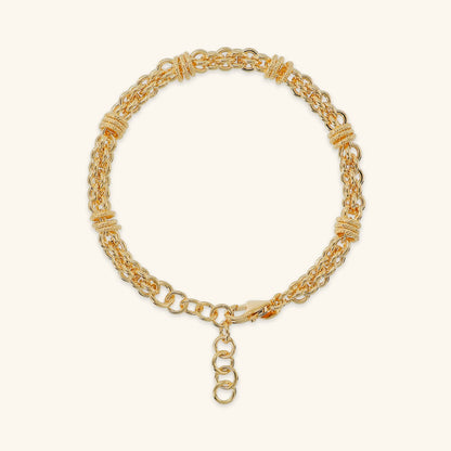 Bracciale donna Etrusca Catena a Intreccio con Rondelle