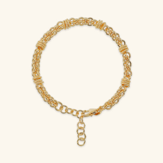 Bracciale donna Etrusca Catena a Intreccio con Rondelle