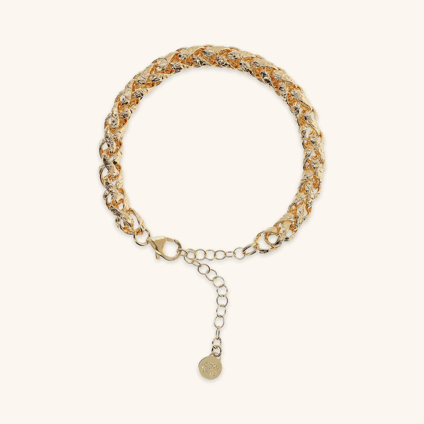 Bracciale donna Etrusca Maxi Catena Spiga Martellata