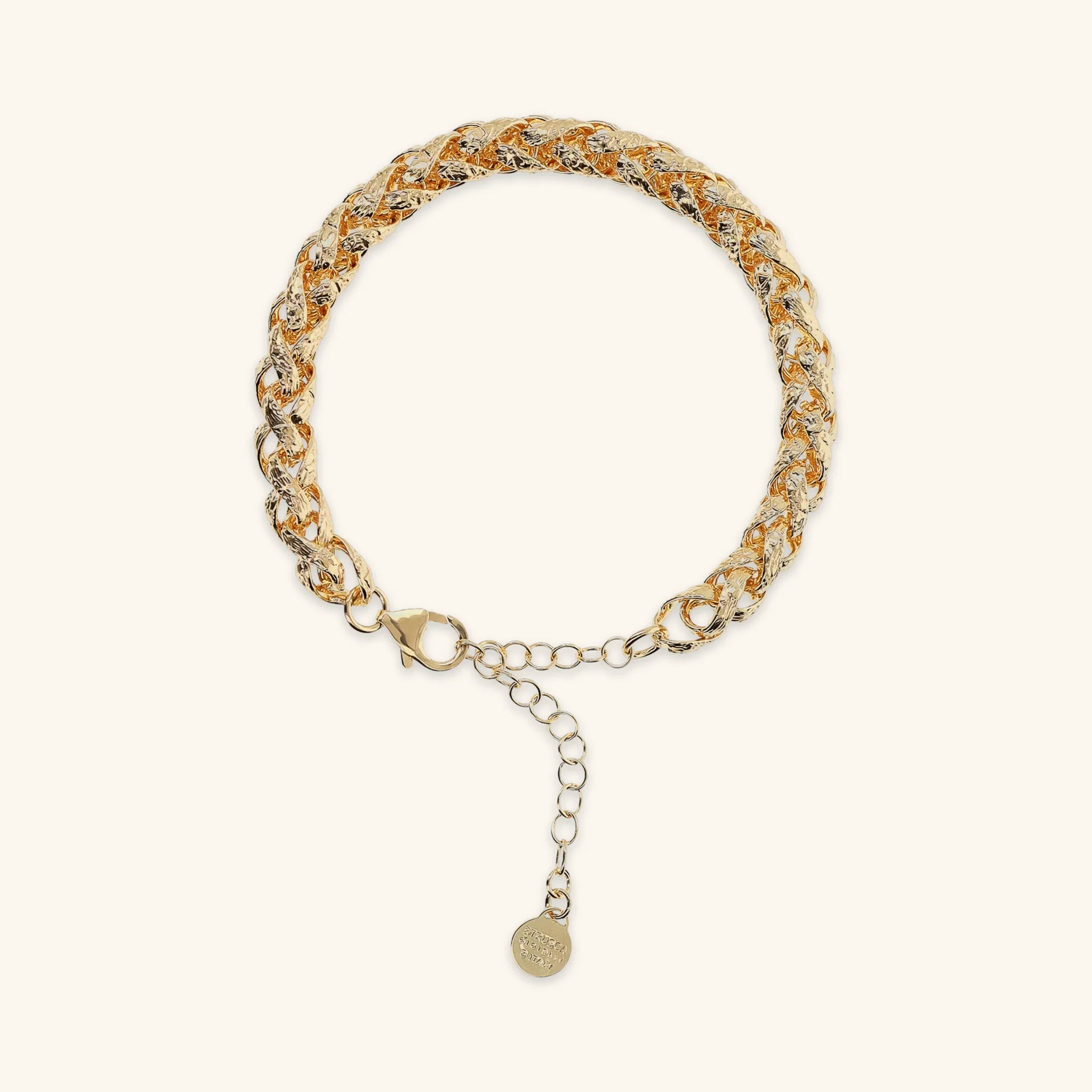 Bracciale donna Etrusca Maxi Catena Spiga Martellata