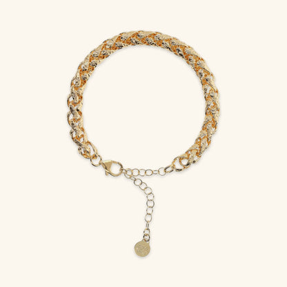 Bracciale donna Etrusca Maxi Catena Spiga Martellata