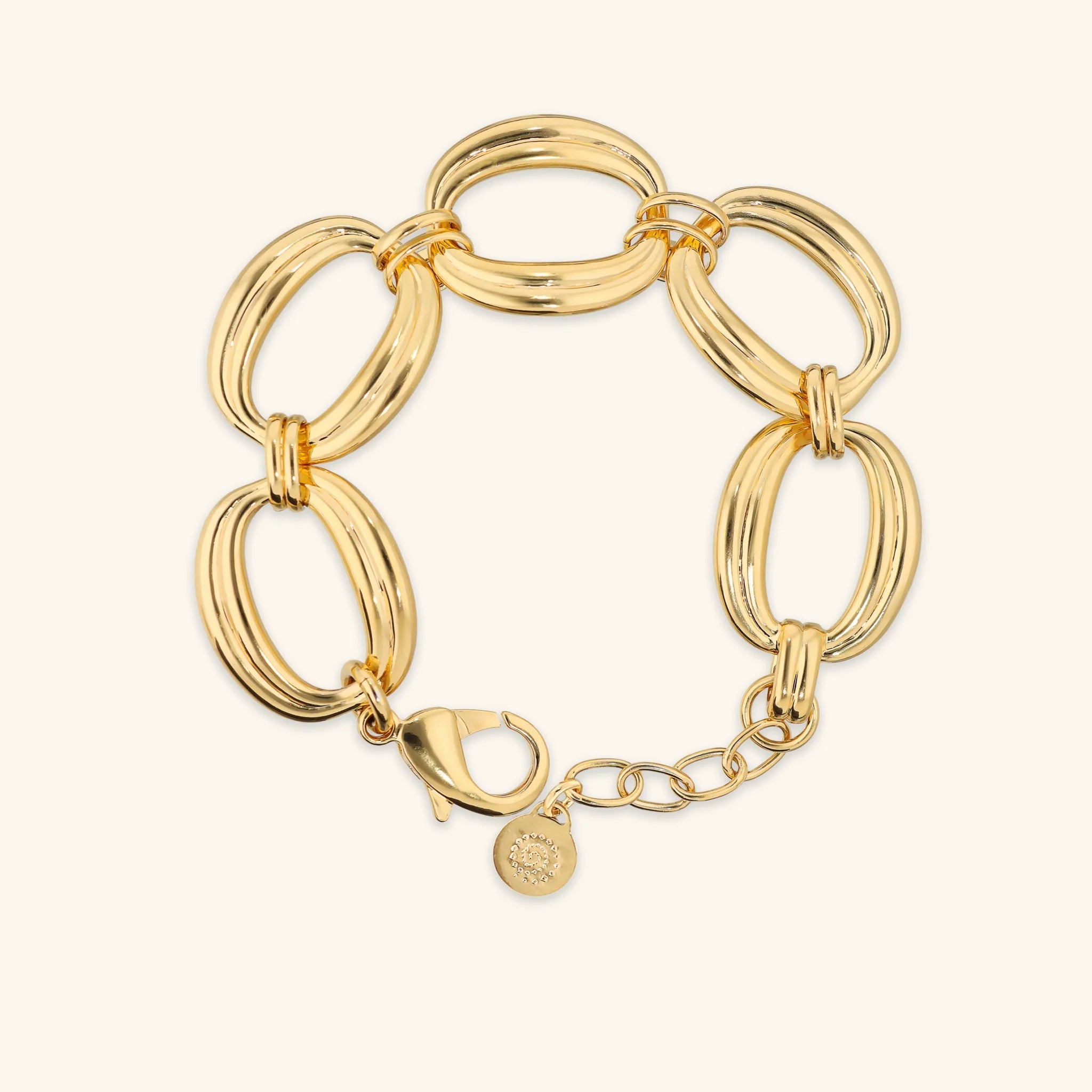 Bracciale donna Etrusca Maxi Maglie Ovali Texture Rigata