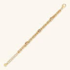 Bracciale donna Etrusca Catena Bizantina con Rondelle in Pavé di Cubic Zirconia