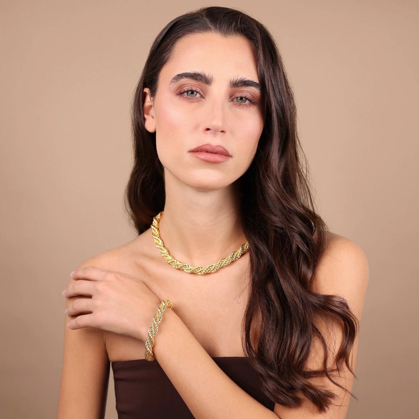 Bracciale donna Etrusca Doppia Catena Corda