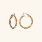 Orecchini donna Etrusca  a Cerchio Design Treccia