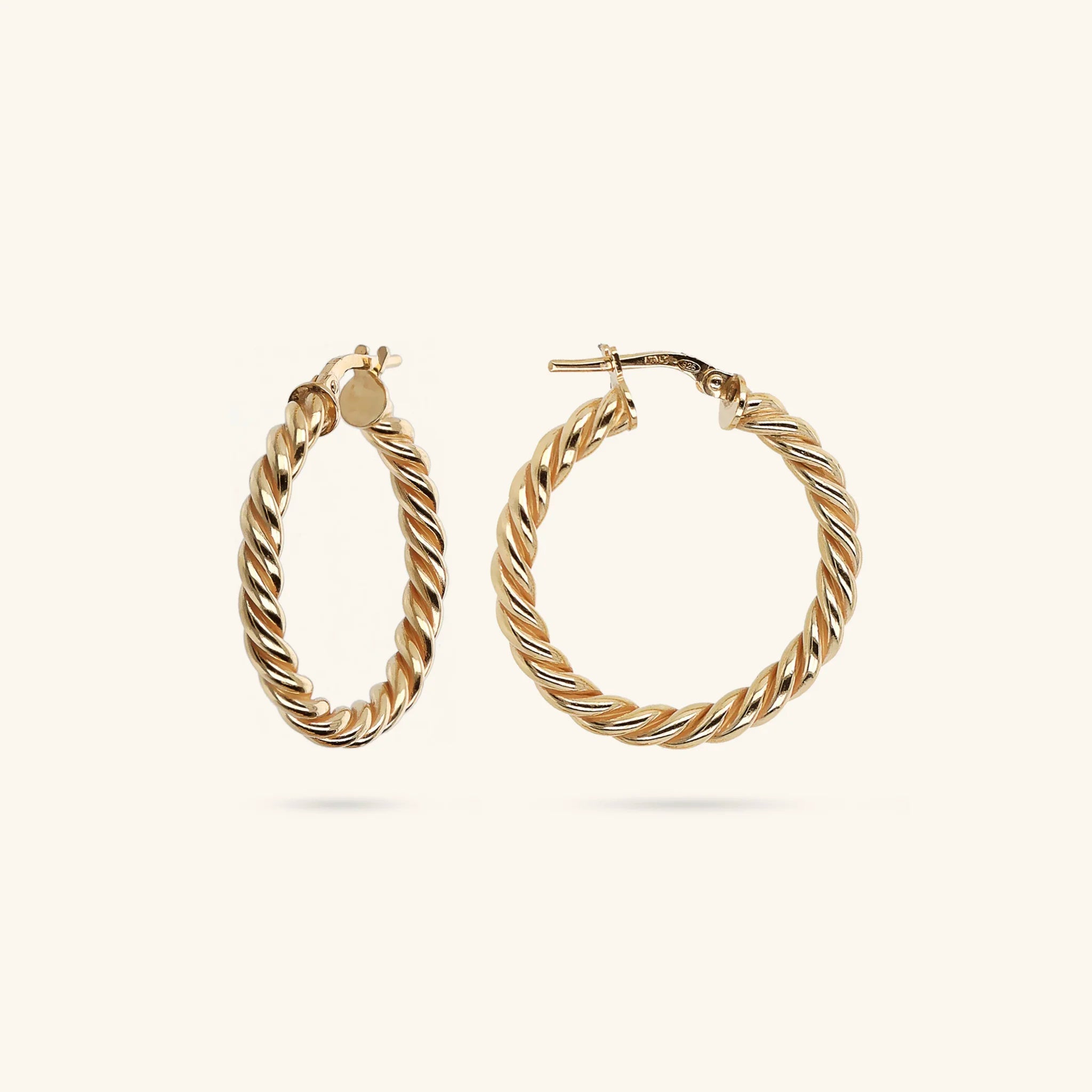 Orecchini donna Etrusca  a Cerchio Design Treccia