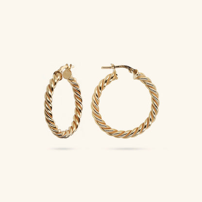 Orecchini donna Etrusca  a Cerchio Design Treccia