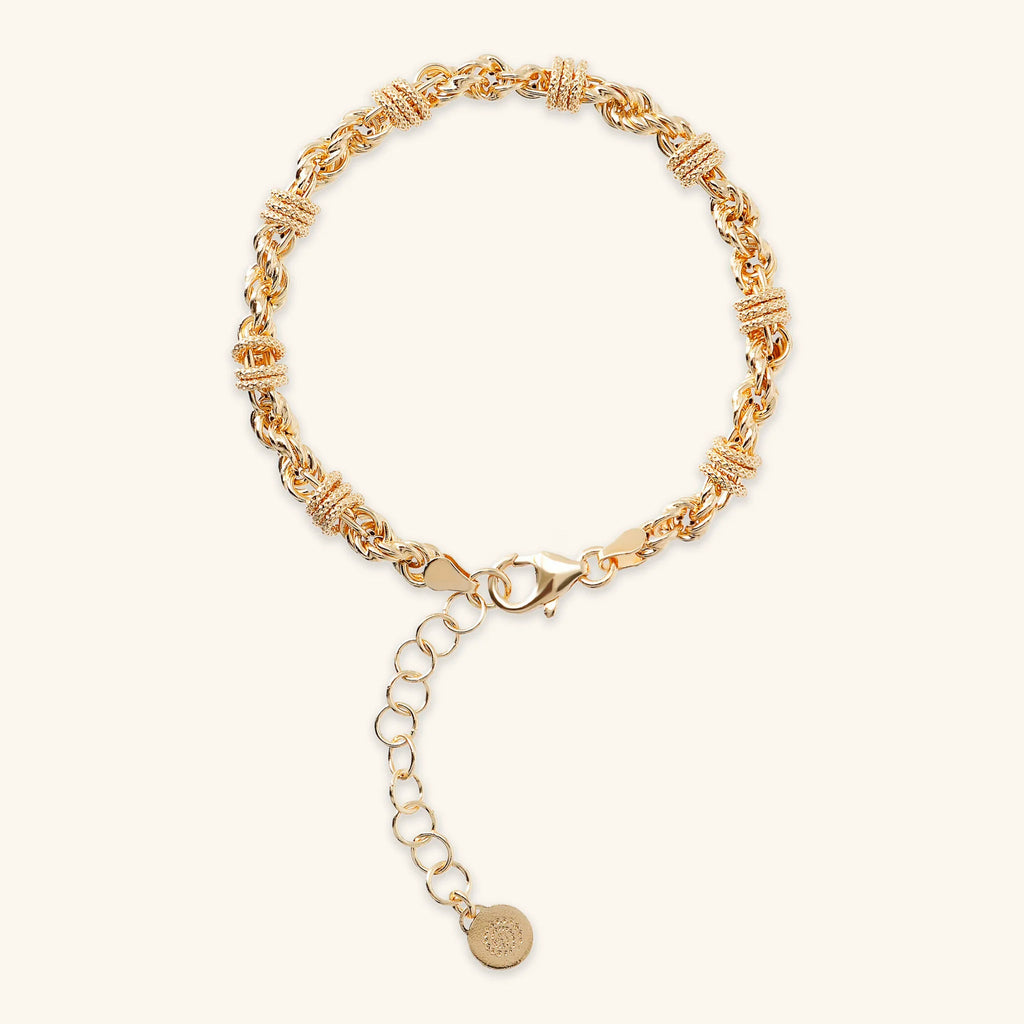 Bracciale donna Etrusca Catena Corda con Rondelle