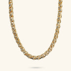 Collana donna Etrusca Girocollo Maxi Catena Spiga Martellata