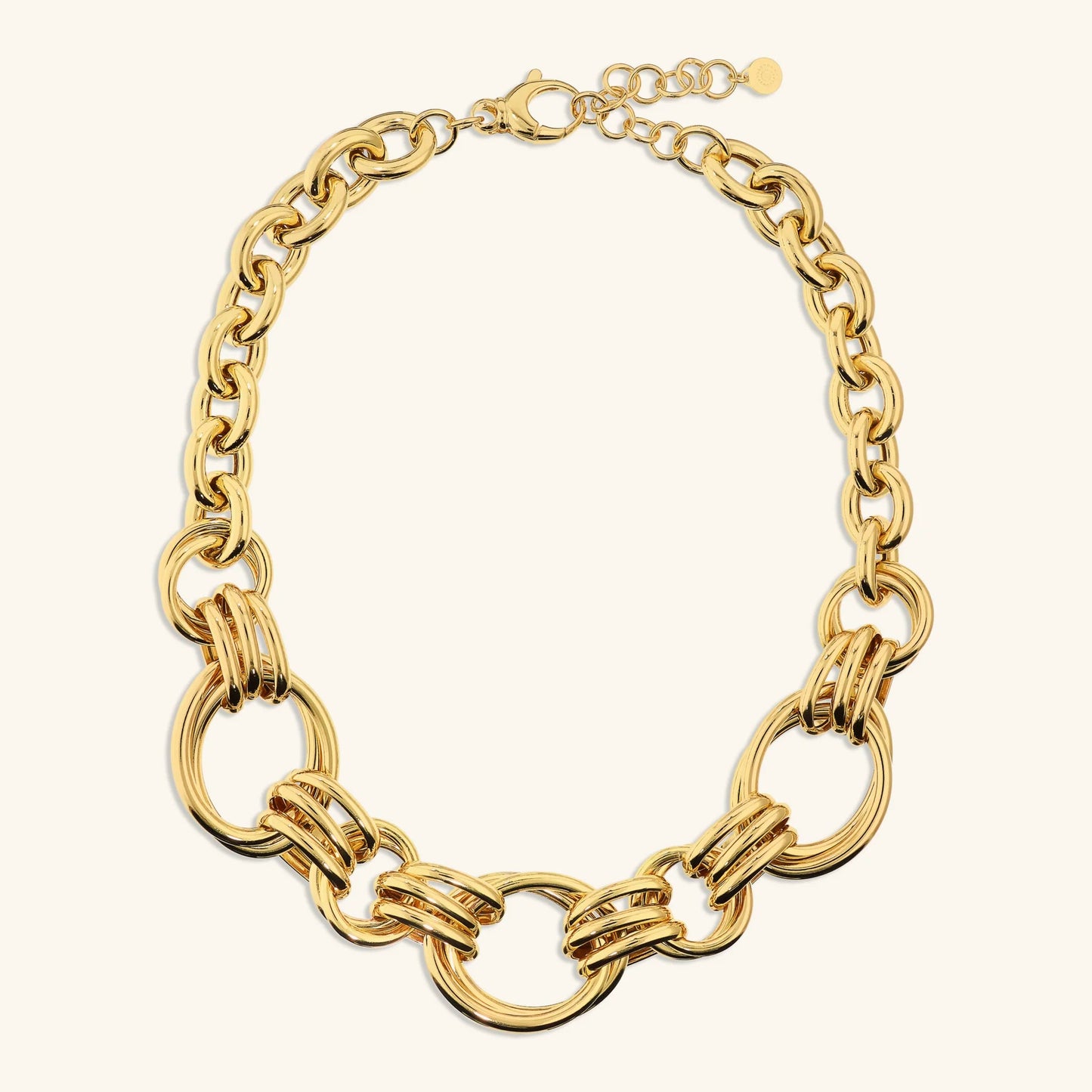 Collana donna Etrusca Girocollo Maxi Maglie Ovali a Intreccio