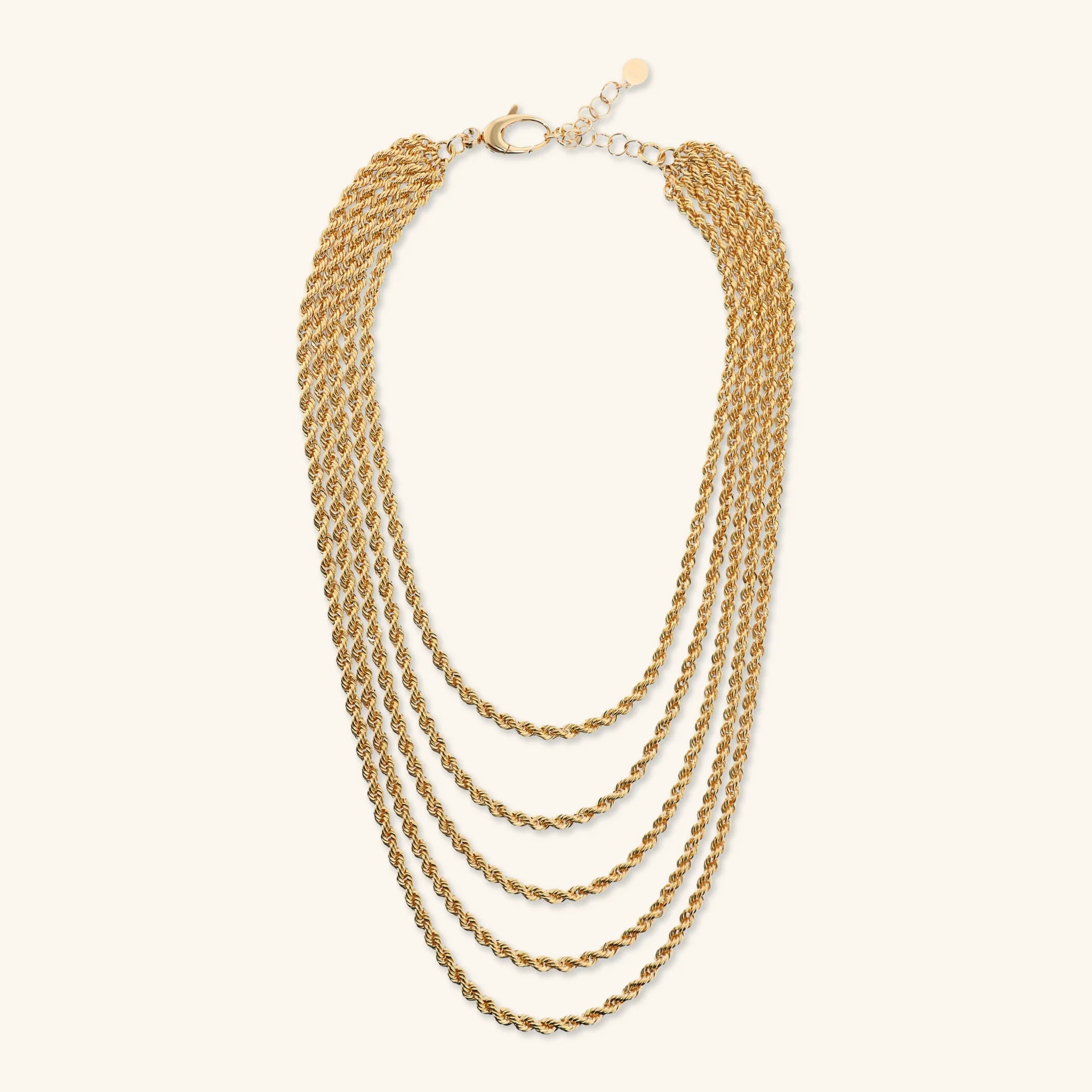 Collana donna Etrusca Multifilo Graduata Maxi Catena Corda