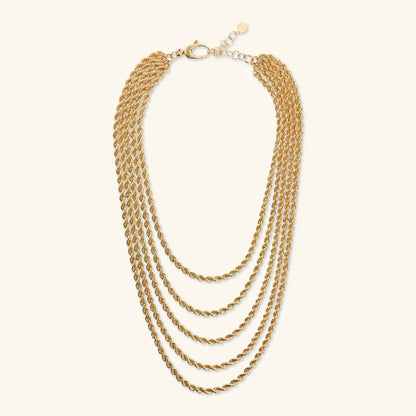 Collana donna Etrusca Multifilo Graduata Maxi Catena Corda