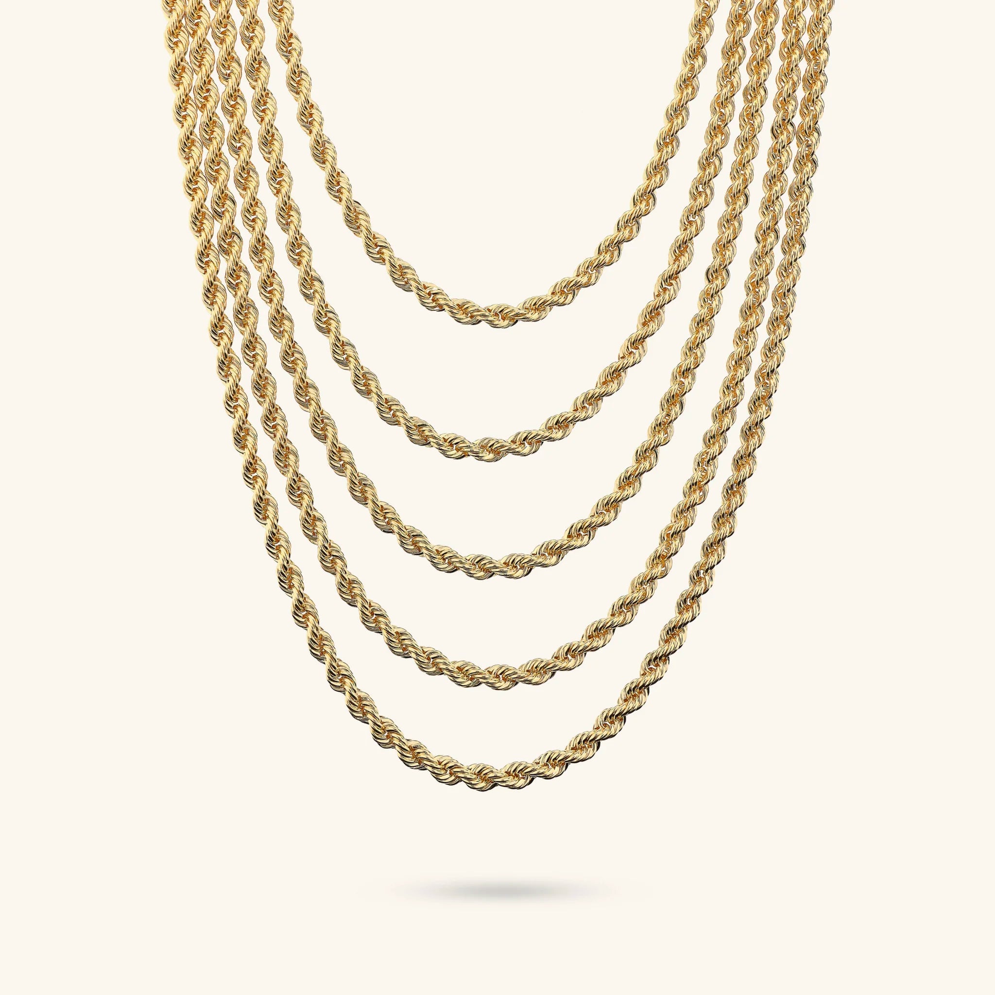 Collana donna Etrusca Multifilo Graduata Maxi Catena Corda