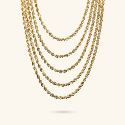 Collana donna Etrusca Multifilo Graduata Maxi Catena Corda