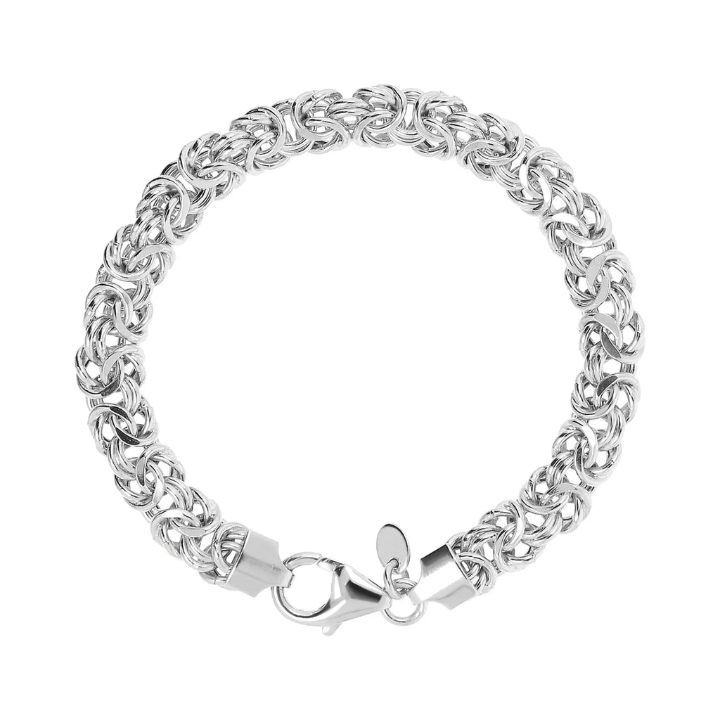 Bracciale donna Etrusca Catena Bizantina rodio