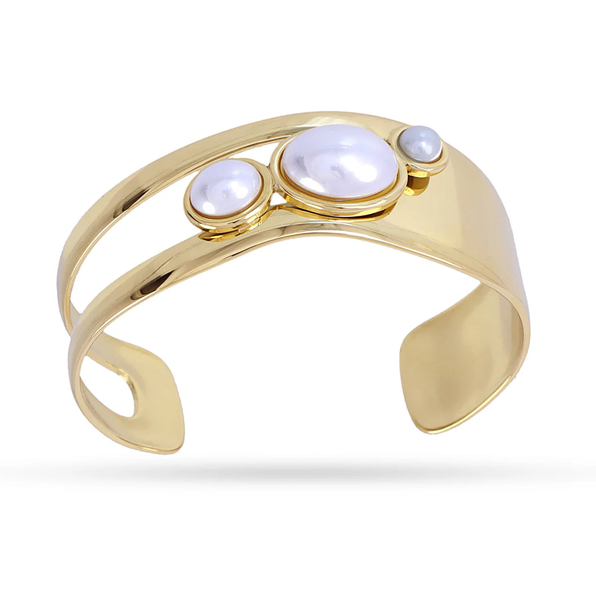 Bracciale Donna Anartxy Rigido gold con perle