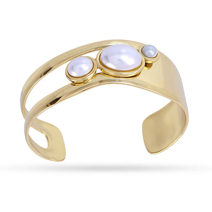 Bracciale Donna Anartxy Rigido gold con perle