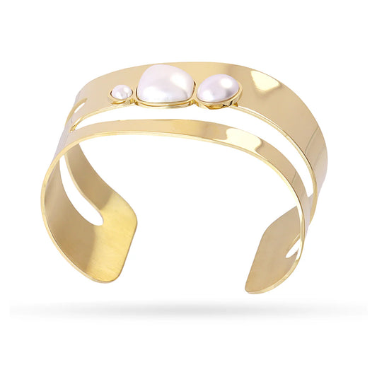 Bracciale Donna Anartxy Rigido gold con perle