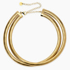 Collana Kidult donna dorato con doppia catena
