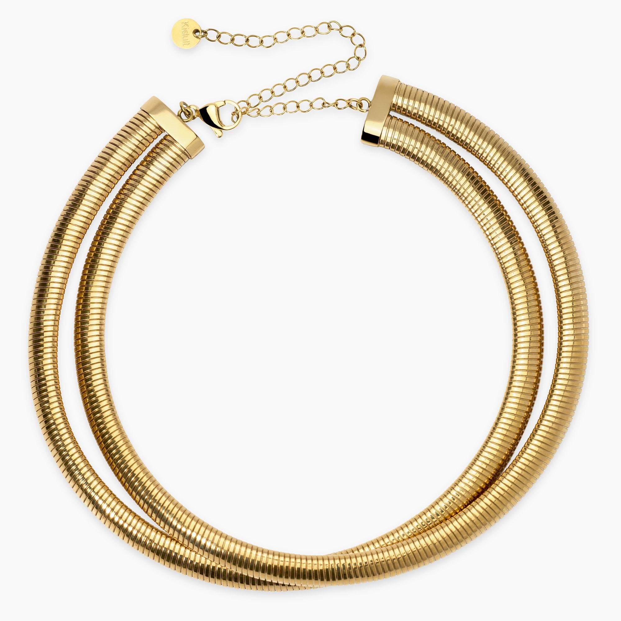 Collana Kidult donna dorato con doppia catena