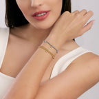 Bracciale Kidult donna  in acciaio con catene e cristalli