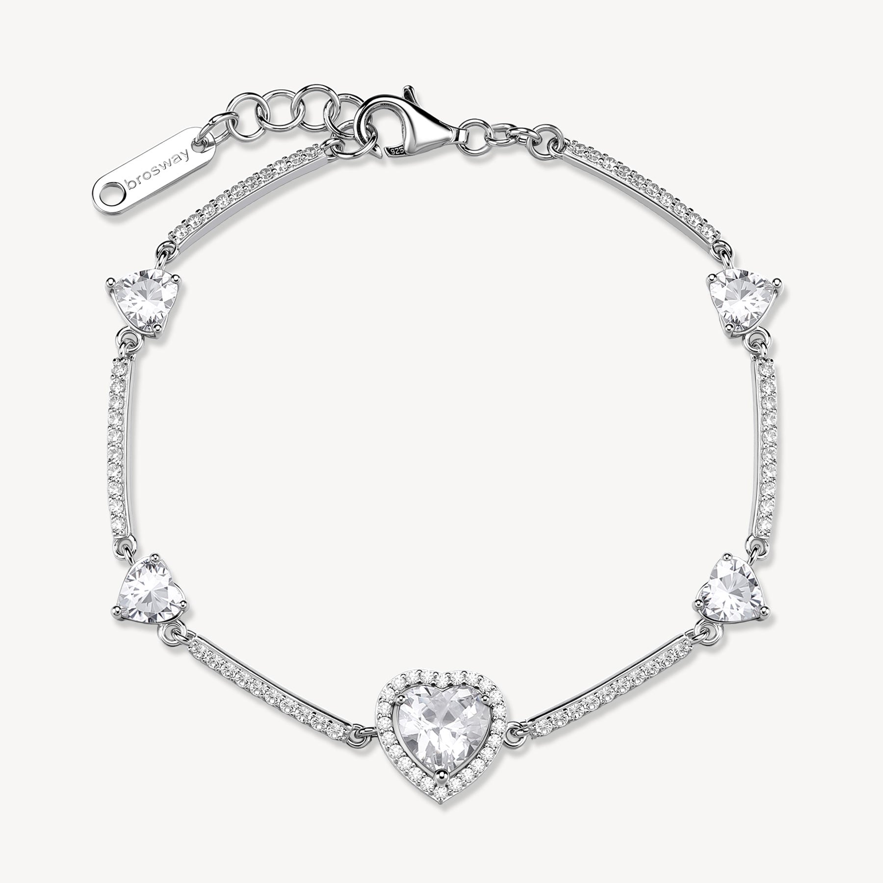 Bracciale argento Fancy Cuore Infinite White