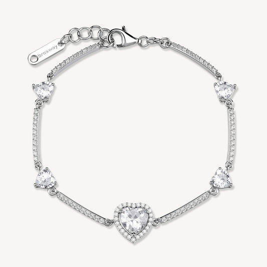 Bracciale argento Fancy Cuore Infinite White