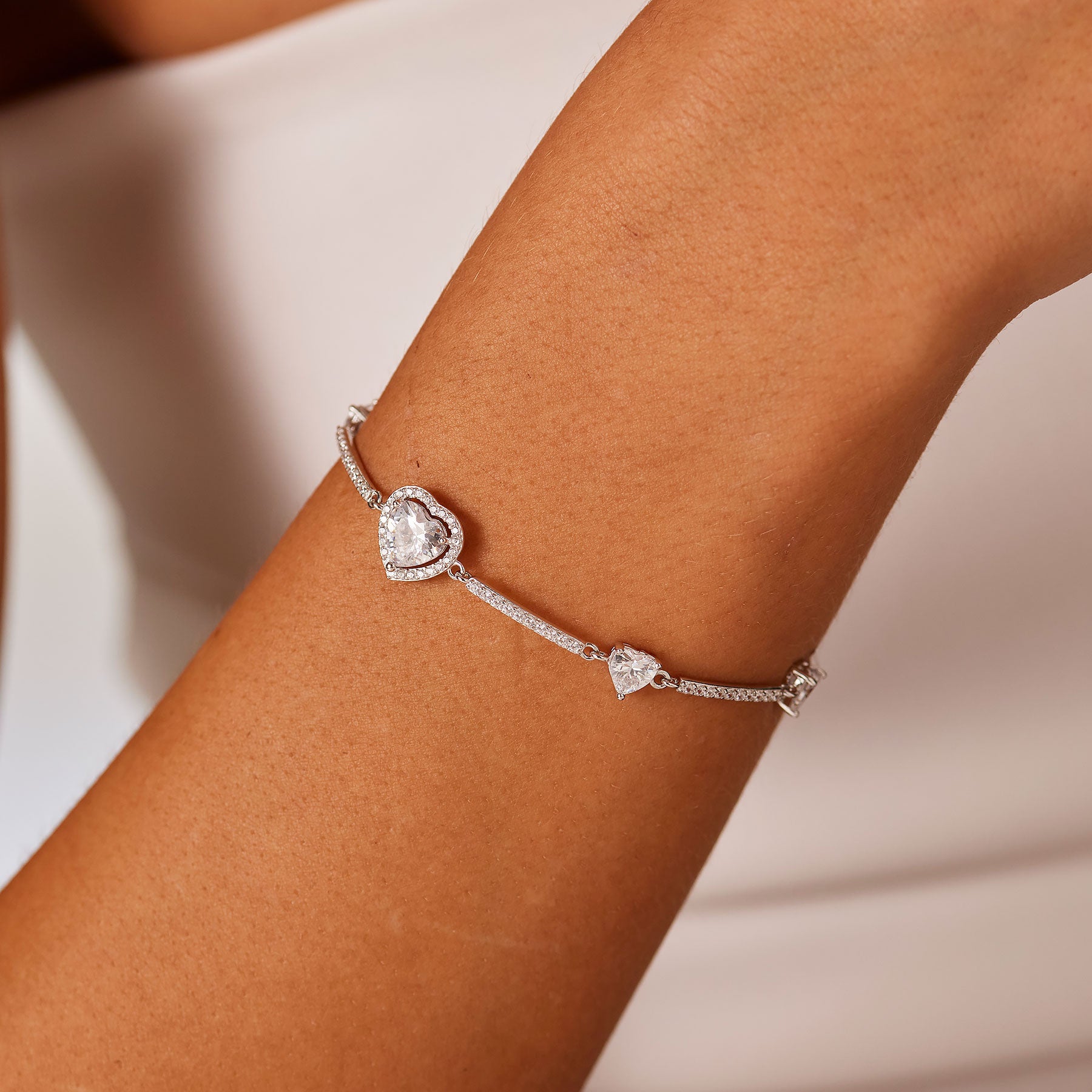 Bracciale argento Fancy Cuore Infinite White
