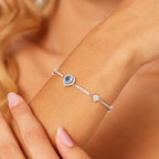 Bracciale argento Fancy Cuore Cloud Light Blue