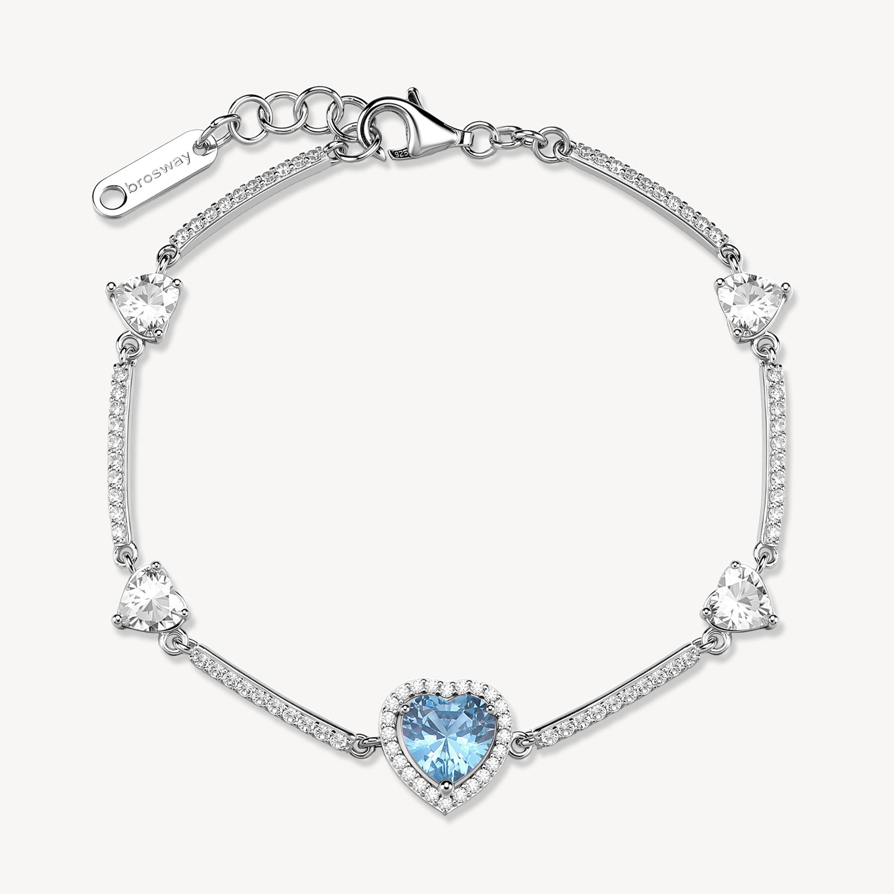 Bracciale argento Fancy Cuore Cloud Light Blue