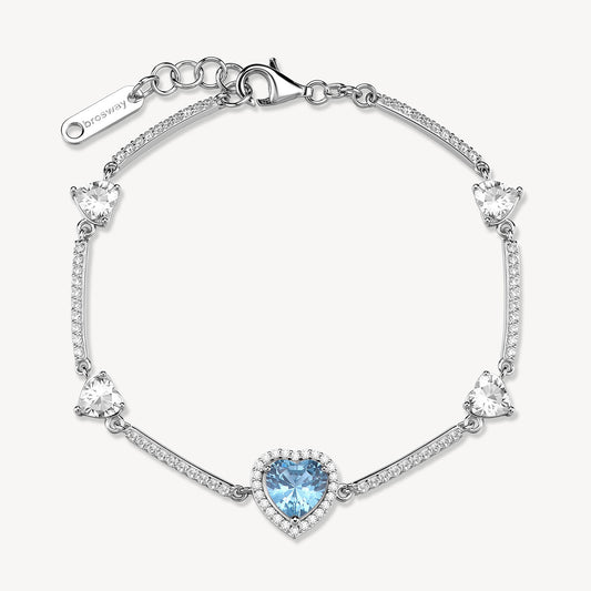 Bracciale argento Fancy Cuore Cloud Light Blue