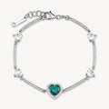 Bracciale argento Fancy Cuore Life Green