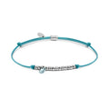 Bracciale Marlù cordino con elementi acciaio e zircone pendente