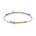 Bracciale Marlù cordino con elementi acciaio e zircone pendente