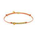 Bracciale Marlù cordino con elementi acciaio e zircone pendente