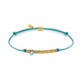 Bracciale Marlù cordino con elementi acciaio e zircone pendente