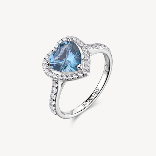 Anello solitario Brosway Fancy light sapphire cuore
