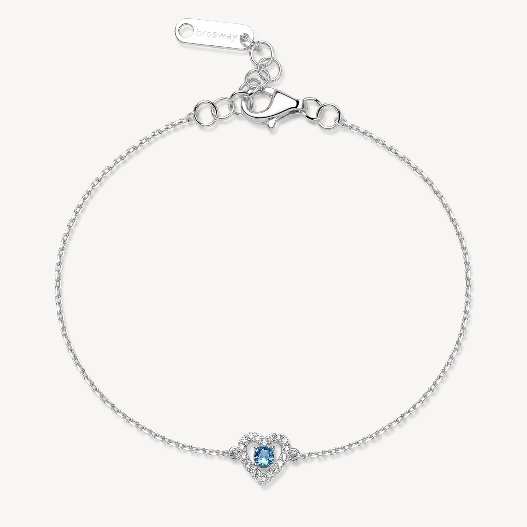 Bracciale argento Fancy cuoricino freedom blue