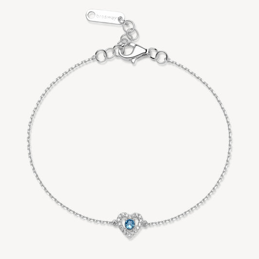 Bracciale argento Fancy cuoricino freedom blue