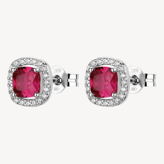 Orecchini argento Fancy passion ruby
