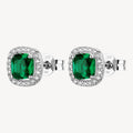 Orecchini argento Fancy life green