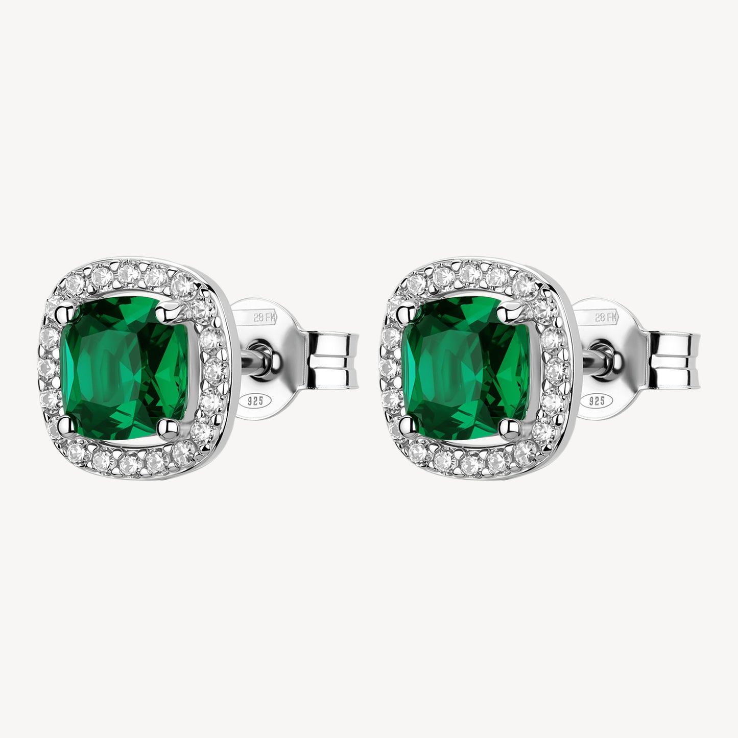 Orecchini argento Fancy life green