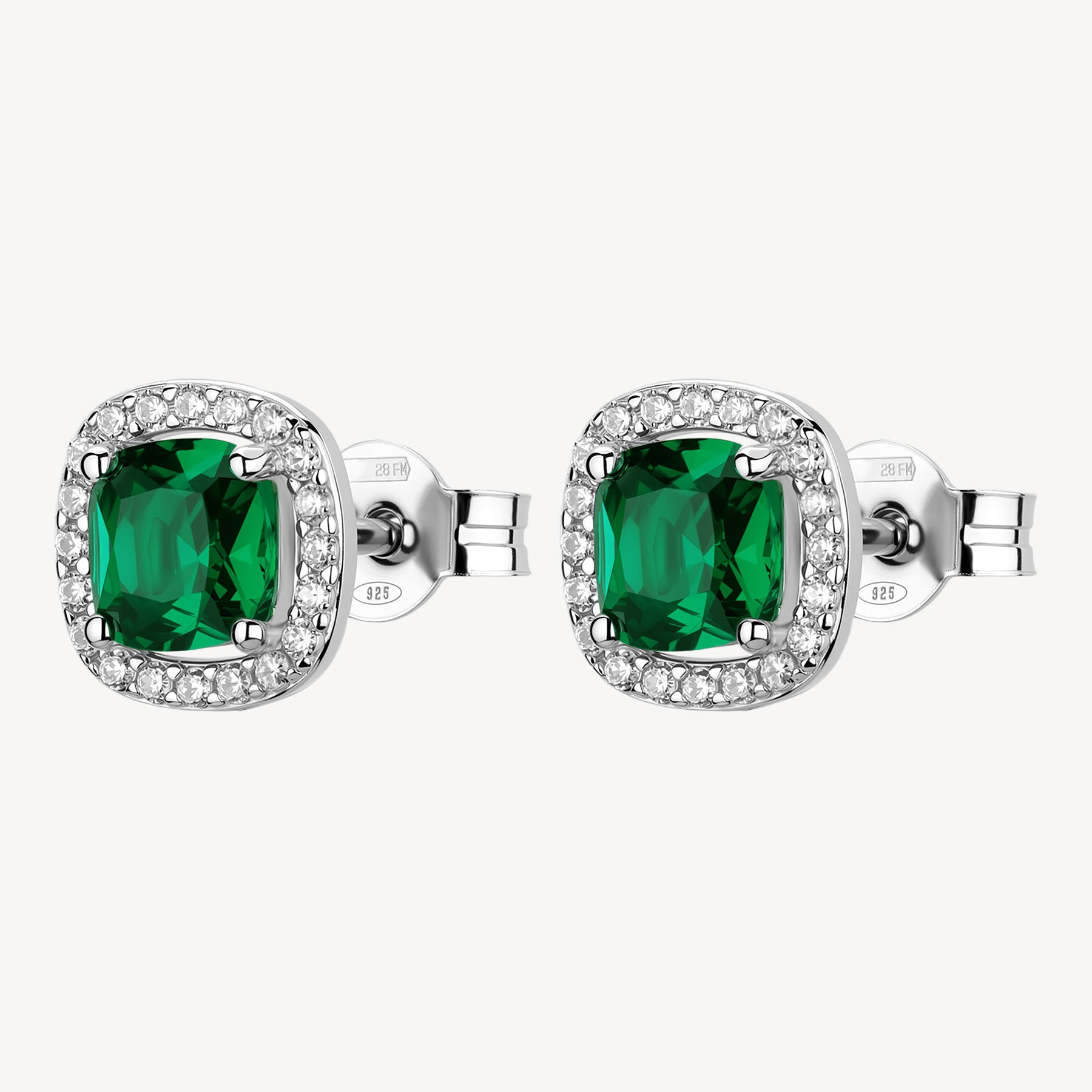 Orecchini argento Fancy life green