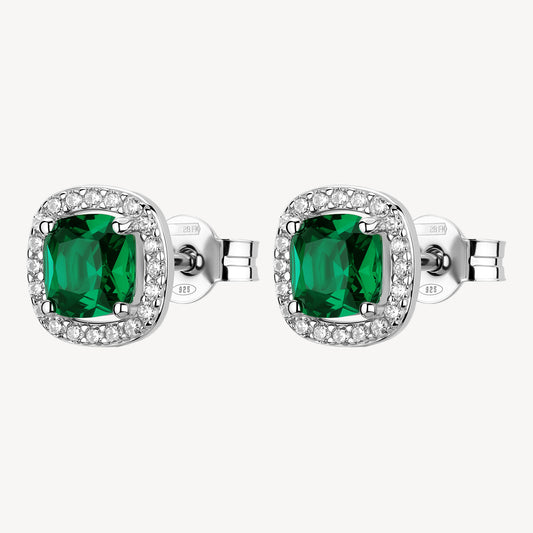 Orecchini argento Fancy life green