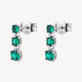 Orecchini argento Fancy life green