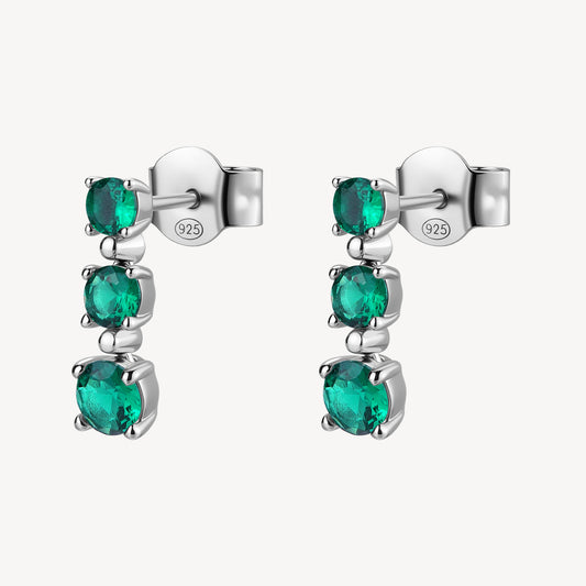 Orecchini argento Fancy life green