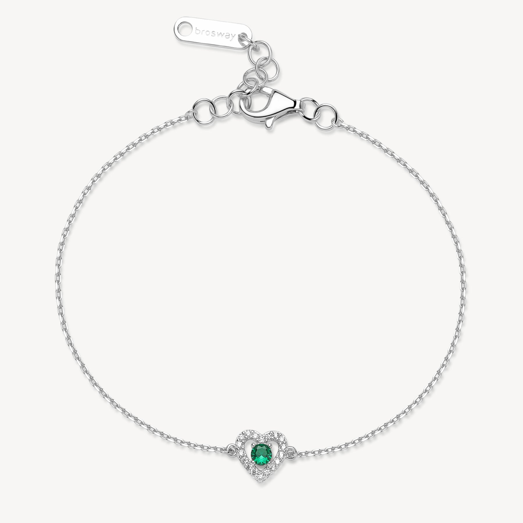 Bracciale Brosway Fancy cuoricino Life green